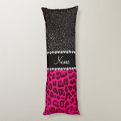 Personalisierter Namensrosa Seitenschläferkissen (Rückseite (Vertikal))