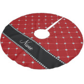 Personalisierter Namensschild Polyester Weihnachtsbaumdecke (Schrägansicht)