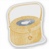 Personalisierter Nantucket-Korb Aufkleber (Vorderseite)