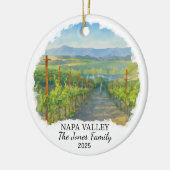 Personalisierter Napa-Tal-Ornament, Kalifornien Keramik Ornament (Links)