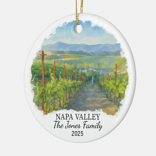 Personalisierter Napa-Tal-Ornament, Kalifornien Keramik Ornament (Links)