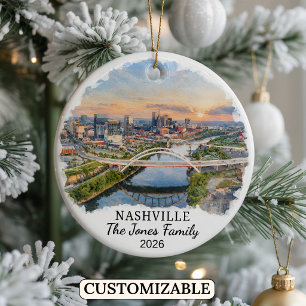 Personalisierter Nashville-Schmuck, Benutzerdefini Keramik Ornament