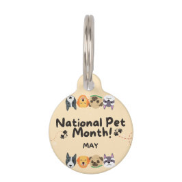 Personalisierter nationaler Tiermonat Haustiermarke