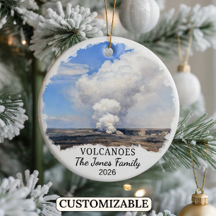 Personalisierter Nationalpark Hawaii-Vulkane Custo Keramik Ornament