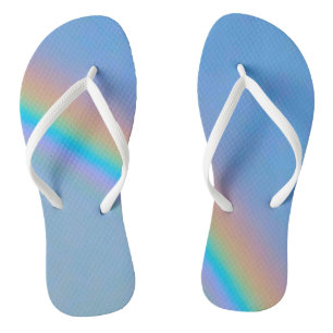 Personalisierter natürlicher echter Regenbogen Badesandalen