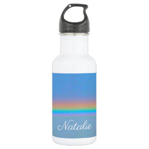 Personalisierter natürlicher Regenbogen Edelstahlflasche