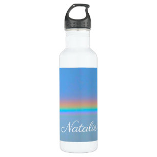 Personalisierter natürlicher Regenbogen Edelstahlflasche