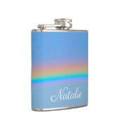 Personalisierter natürlicher Regenbogen Flachmann (Rechts)