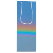 Personalisierter natürlicher Regenbogen Geschenktüte Für Weinflaschen (Vorderseite)