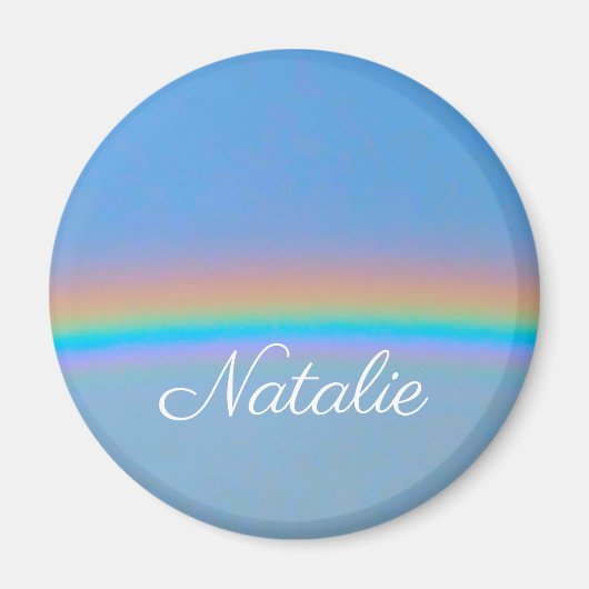 Personalisierter natürlicher Regenbogen Magnet (Vorne)