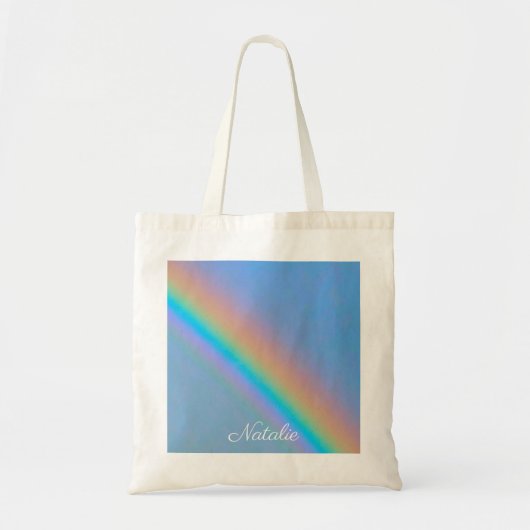 Personalisierter natürlicher Regenbogen Tragetasche (Vorne)