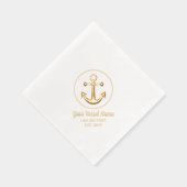 Personalisierter Nautikanker Servietten Mit Folie (Rechts)