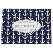 Personalisierter nautischer Ankerdruck große Gesch Große Geschenktüte (Vorderseite)