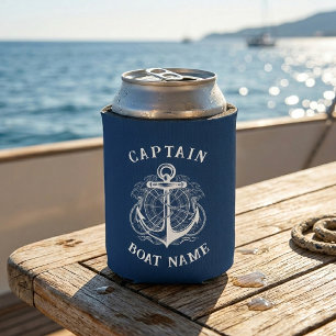 Personalisierter nautischer Kapitän Boot Name Anke Dosenkühler