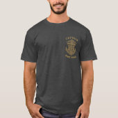 Personalisierter nautischer Kapitän Boot Name Anke T-Shirt (Vorderseite)