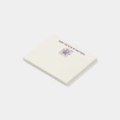 Personalisierter Nautischer Oktopus Lila und Creme Post-it Klebezettel (angewinkelt)