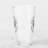Personalisierter Navy Blau Golfclub-Name Glas (Links)
