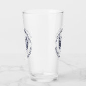 Personalisierter Navy Blau Golfclub-Name Glas (Rechts)