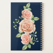 Personalisierter Navy Blue Gold Blush Blues Planer (Rückseite)