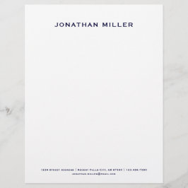 Personalisierter Navy Blue Monogram Letterhead Briefbogen