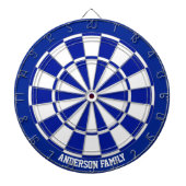 Personalisierter Navy Blue & White Bicolor Dartscheibe (vorne)