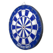 Personalisierter Navy Blue & White Bicolor Dartscheibe (Vorderseite rechts)