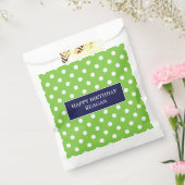 Personalisierter Navy-Green-Polka-Punkt Geschenktütchen (Versiegelt)