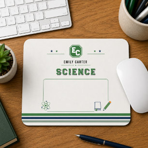 Personalisierter Navy-Grün-Wissenschaftsschul-Cove Mousepad