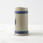 Personalisierter Navy-Monogramm-Geschenkstein für  Bierglas (Mittel)