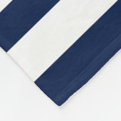 Personalisierter Navy- und White Strip | Name des  Fleecedecke (Ecke)