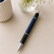 Personalisierter navyblauer Monogramm-Schreibstift