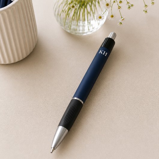 Personalisierter navyblauer Monogramm-Schreibstift Kugelschreiber