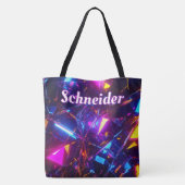 Personalisierter Neon Prism-Name Tasche (Rückseite)