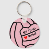 Personalisierter Netball-Ball-Design-Keyring Schlüsselanhänger (Vorderseite)