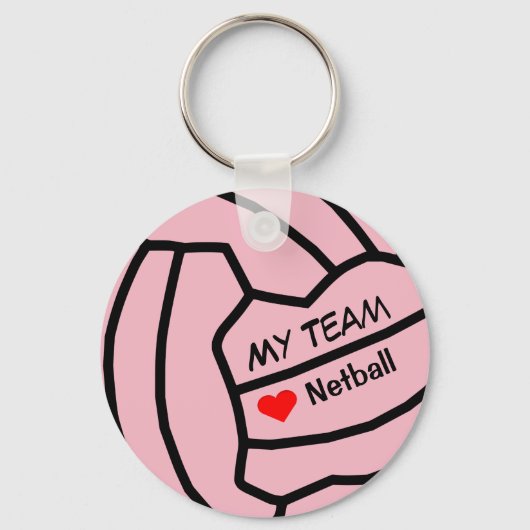 Personalisierter Netball-Ball-Design-Keyring Schlüsselanhänger (Vorderseite)