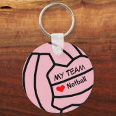 Personalisierter Netball-Ball-Design-Keyring Schlüsselanhänger (Vorderseite)