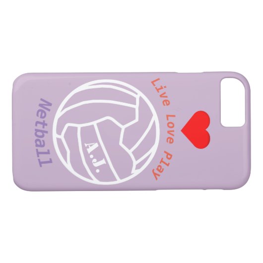 Personalisierter Netball-Ball-Entwurf und Zitat Case-Mate iPhone Hülle (Rückseite (Horizontal))