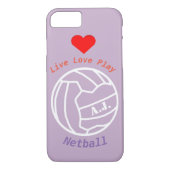 Personalisierter Netball-Ball-Entwurf und Zitat Case-Mate iPhone Hülle (Rückseite)