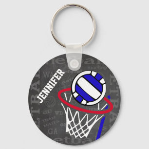 Personalisierter Netball-Keyring Schlüsselanhänger