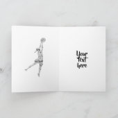 Personalisierter Netball-Player Inspiration zum Ge Karte (Innenseite)