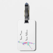 Personalisierter Netball-Spieler-Positions-Entwurf Gepäckanhänger (Rückseite vertikal)