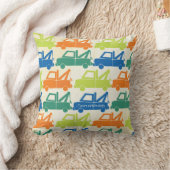 Personalisierter neuer Baby Boy's Room Orange Dump Kissen (Decke)