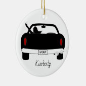 Personalisierter neuer Fahrerweiblicher Keramik Ornament (Rechts)