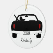 Personalisierter neuer Fahrerweiblicher Keramik Ornament (Links)