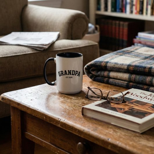 Personalisierter Neuer Opa Est Datum Vatertag Tasse