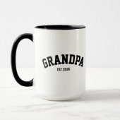 Personalisierter Neuer Opa Est Datum Vatertag Tasse (Links)