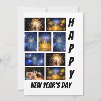 Personalisierter Neujahrstag 9 FotoCollage Einladung