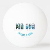 PERSONALISIERTER NEUSEELAND GREETPING PONG BALL TISCHTENNISBALL (Vorderseite)