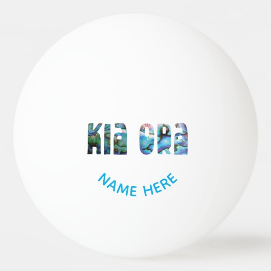 PERSONALISIERTER NEUSEELAND GREETPING PONG BALL TISCHTENNISBALL (Rückseite)