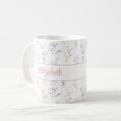 Personalisierter neutraler botanischer Namensbeche Kaffeetasse (Vorderseite Links)